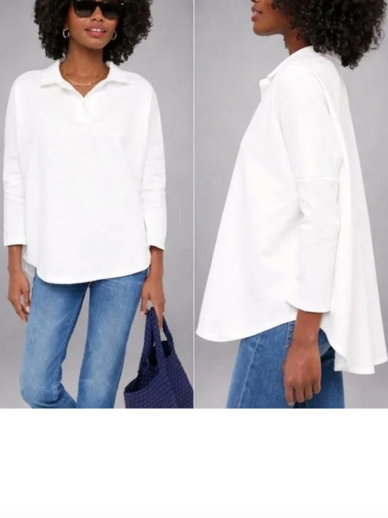 Tuckernuck Tops - Pomander Place Tuckernuck Easy Polo Swing Sweatshirt